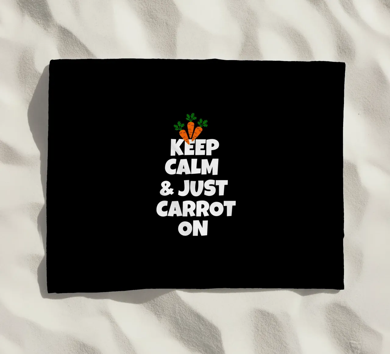 Just keep calm and carrot on telo mare da baobabprintstore