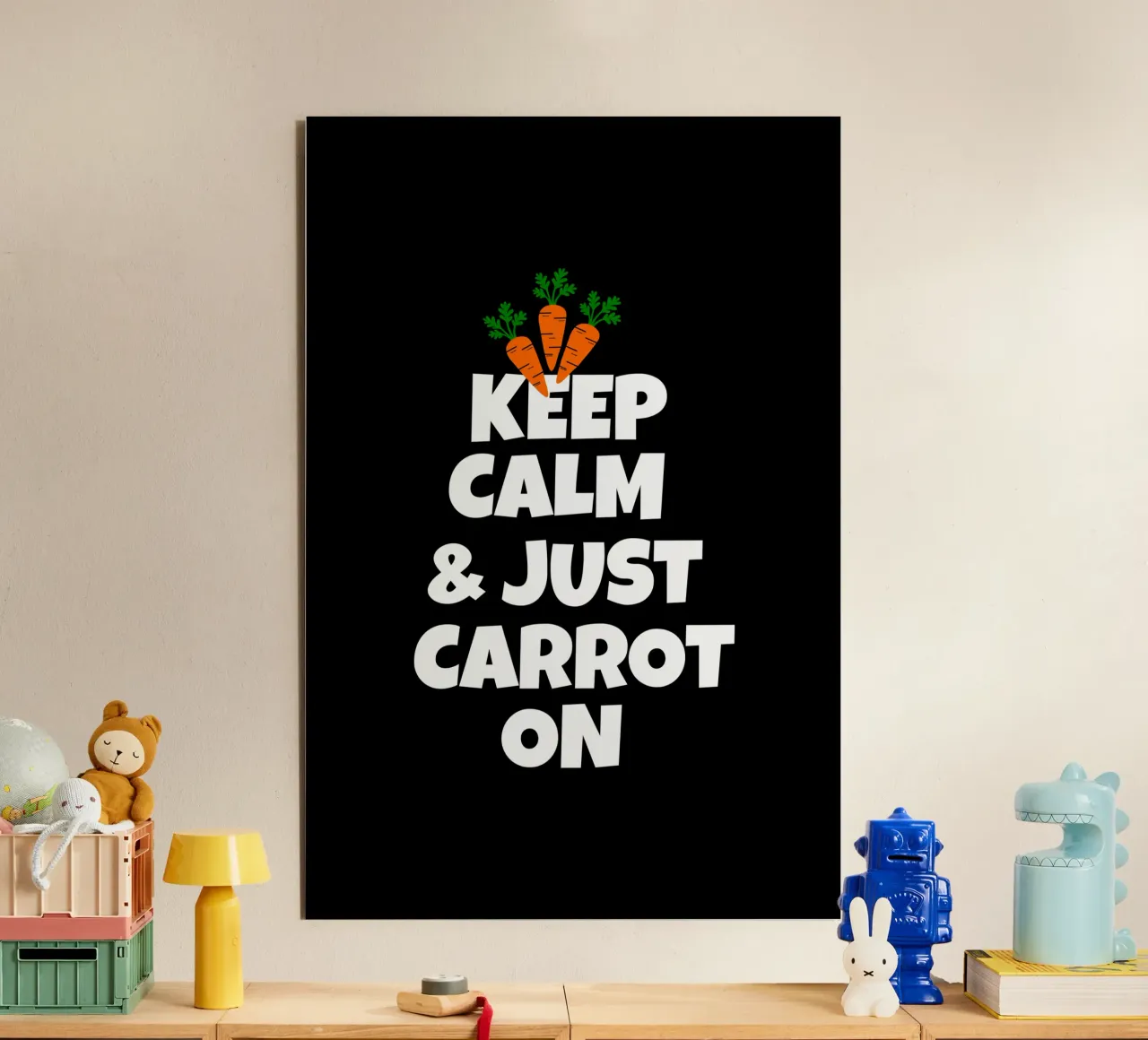 Just keep calm and carrot on alluminio dibond da baobabprintstore