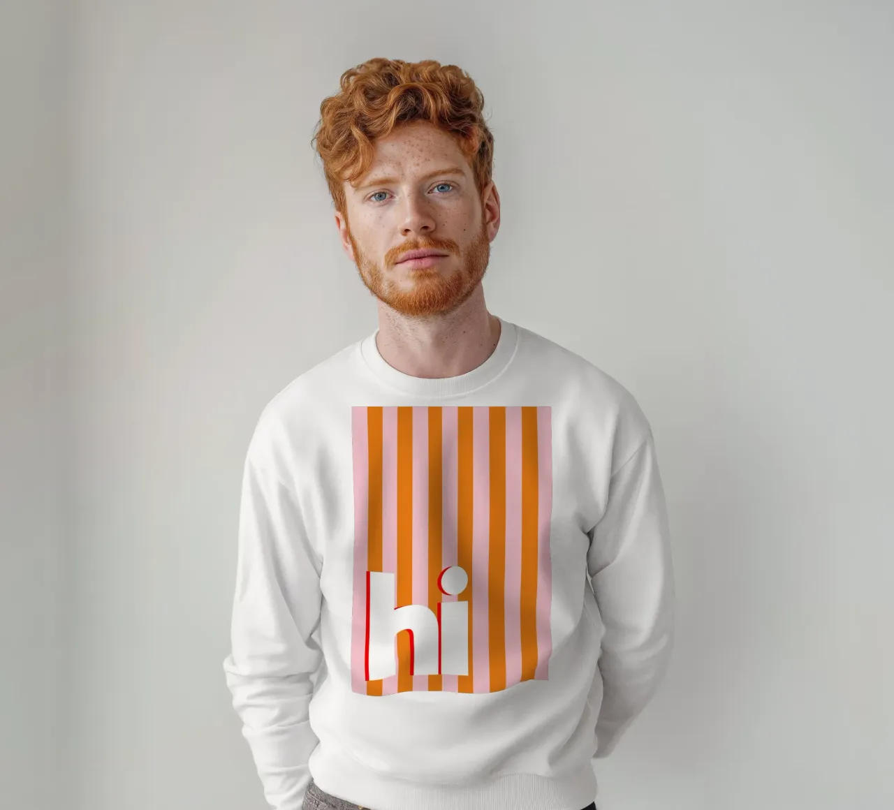 Hi - Streifen in orange felpa da BAINAI QUOTES