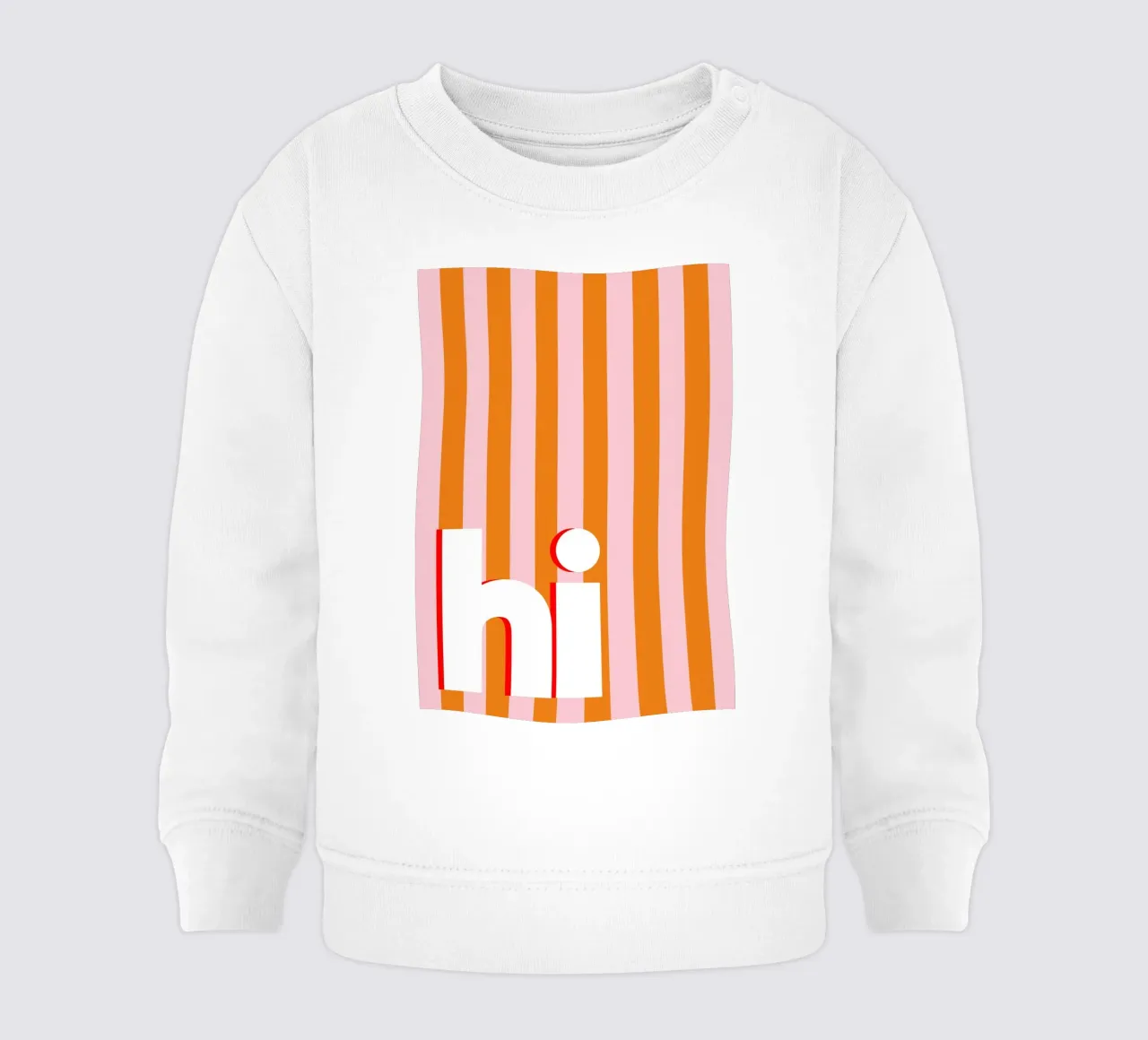 Hi - Streifen in orange felpa neonato da BAINAI QUOTES