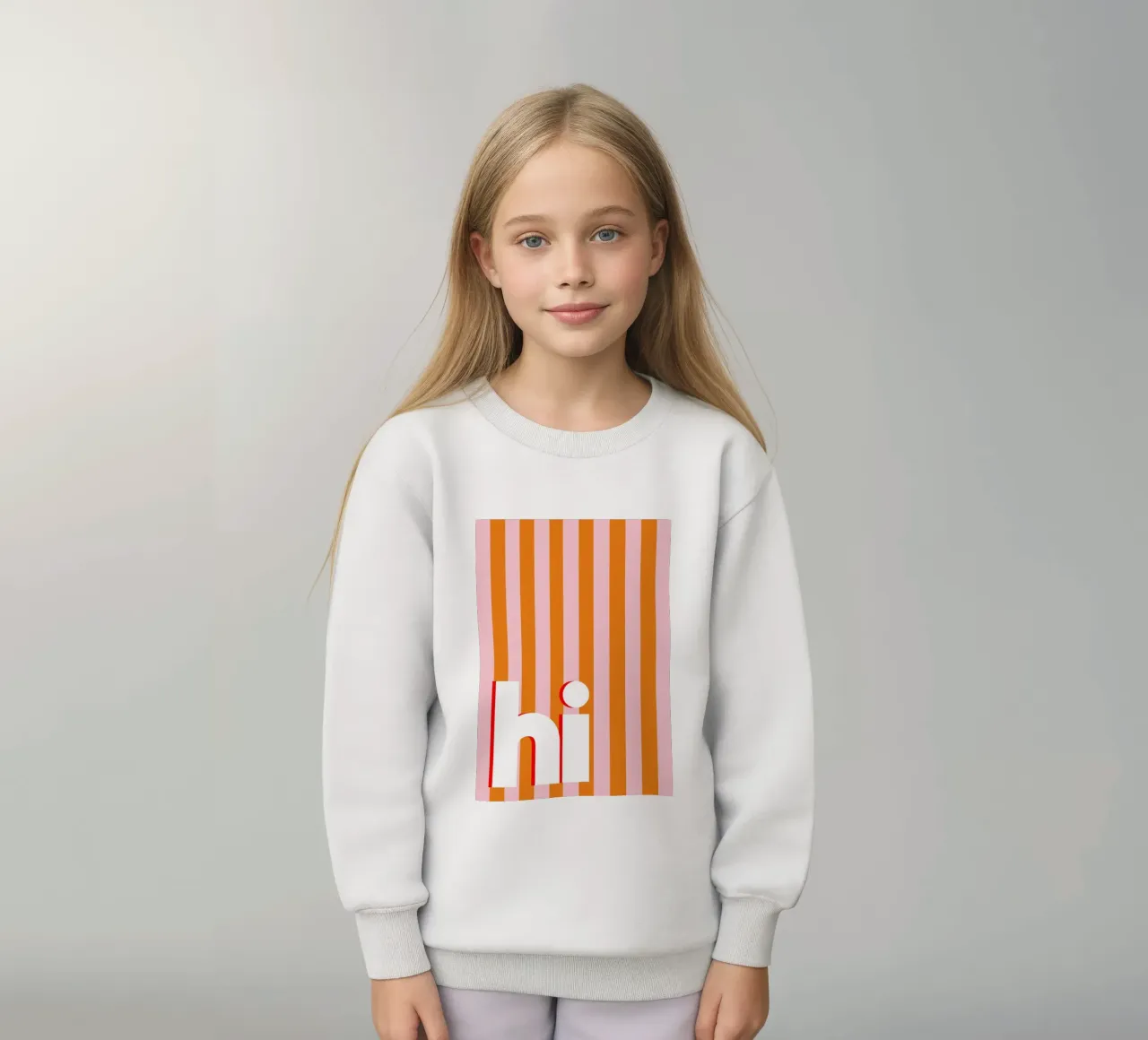 Hi - Streifen in orange felpa bambino da BAINAI QUOTES