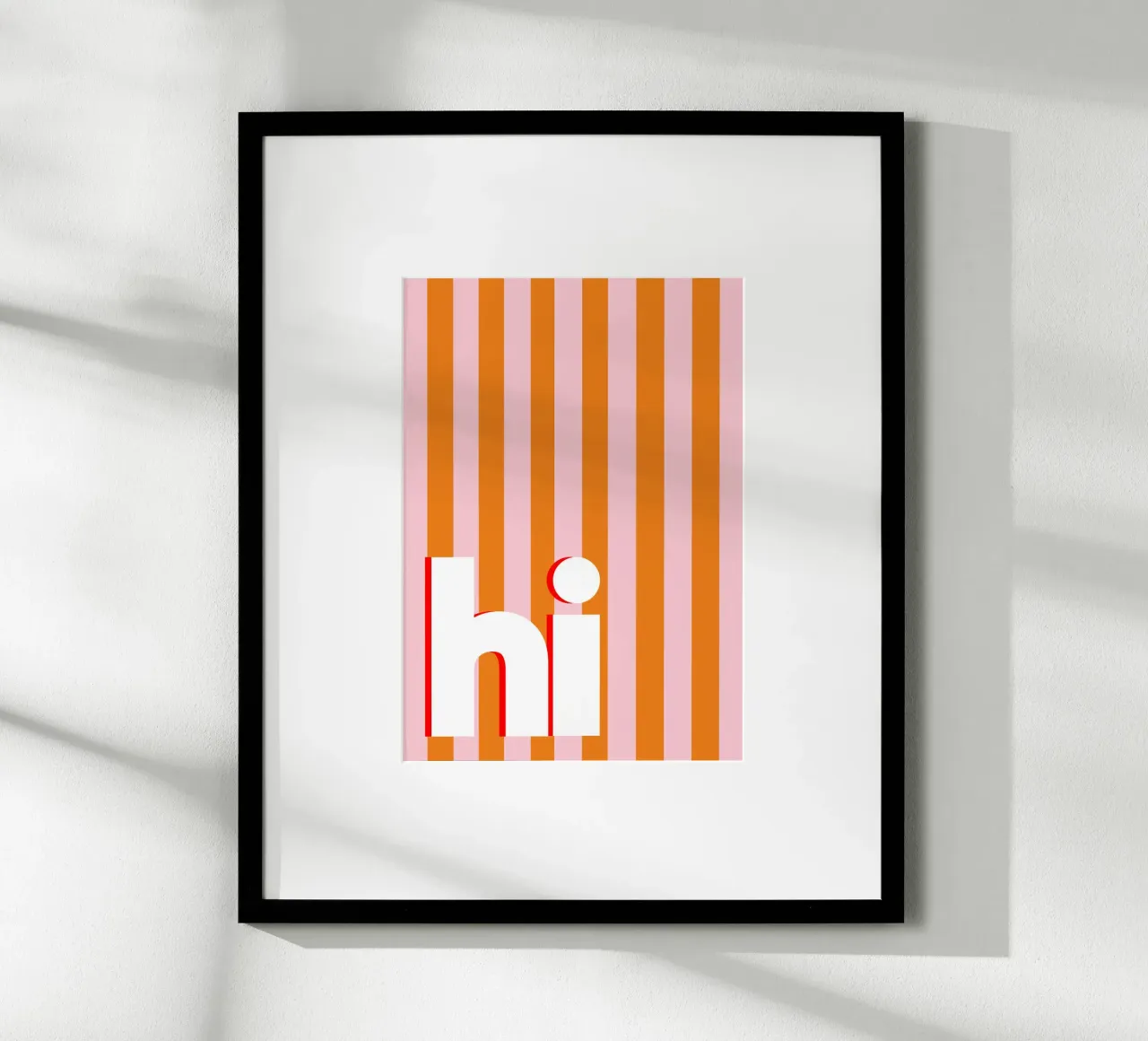 Hi - Streifen in orange Hahnemühle von BAINAI QUOTES