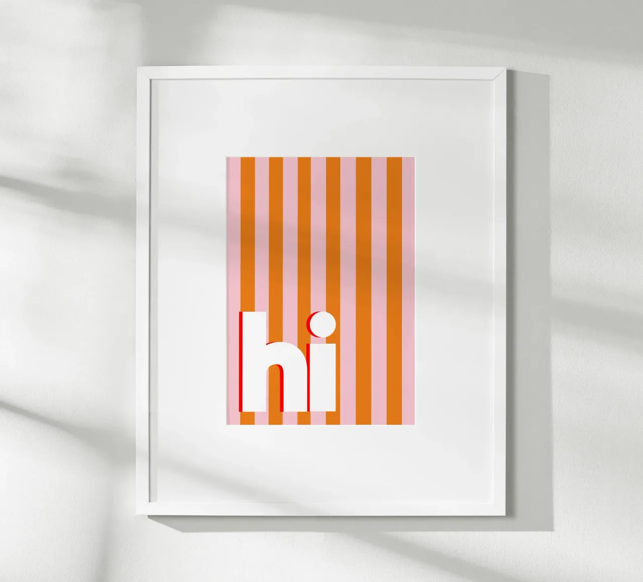 Hi - Streifen in orange Hahnemühle von BAINAI QUOTES