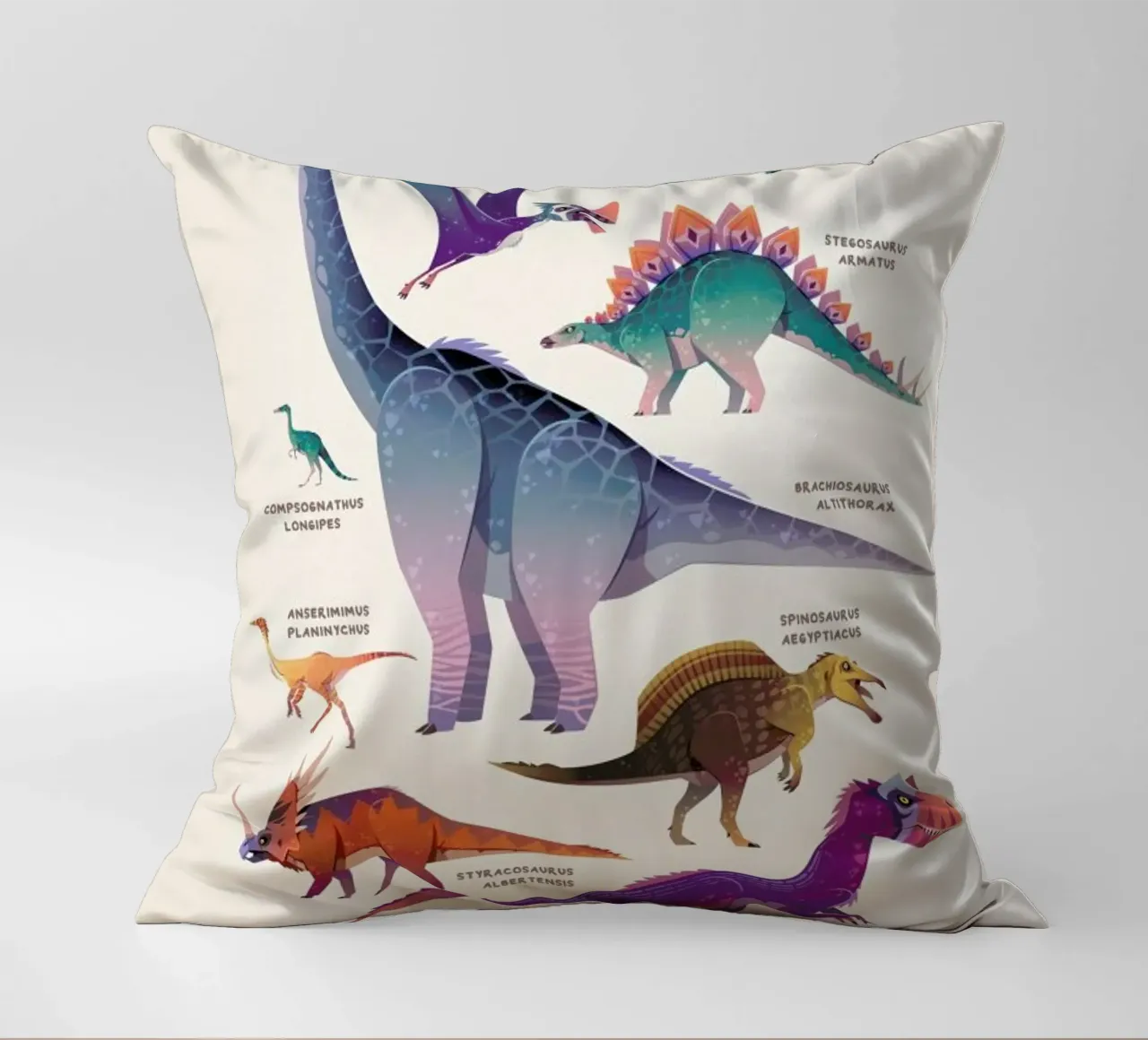 Dinosaur Names cuscino da Little Flourishes