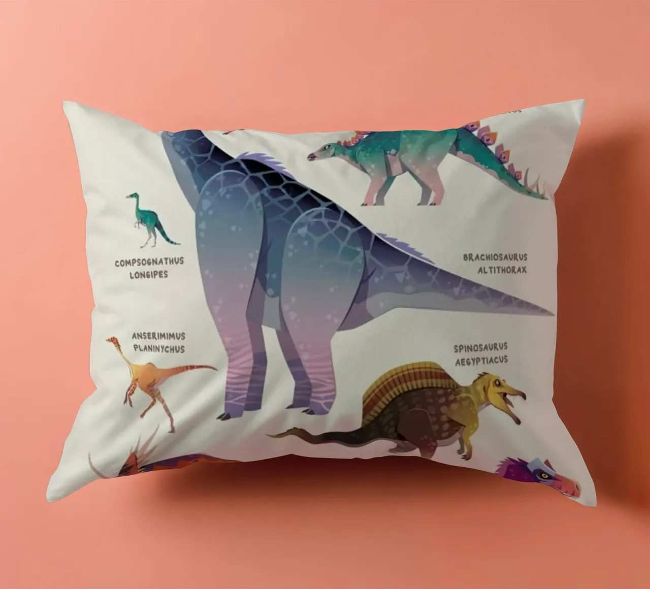 Dinosaur Names cuscino da Little Flourishes