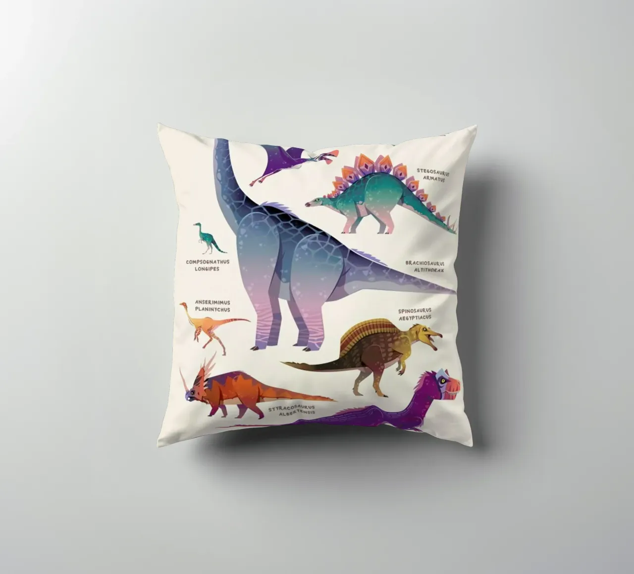 Dinosaur Names cuscino da Little Flourishes