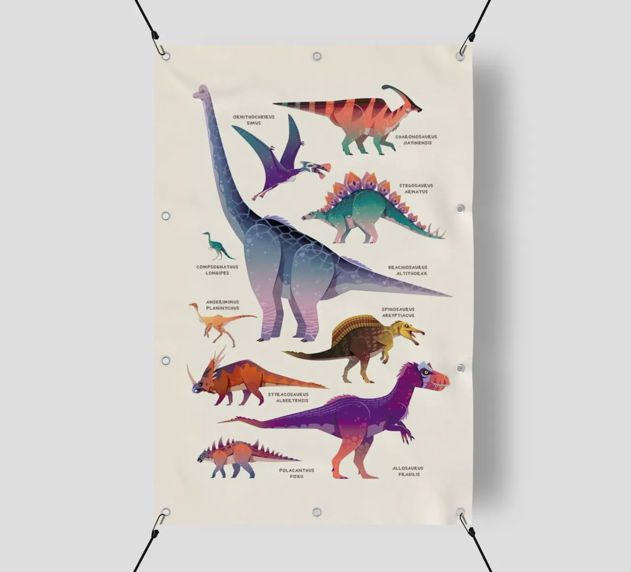 Dinosaur Names telo in pvc da Little Flourishes