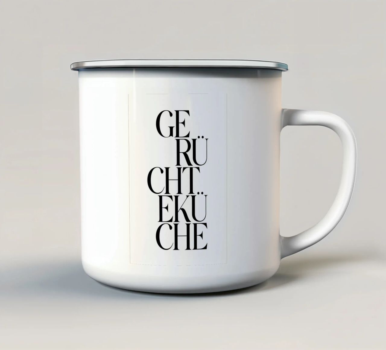 Gerüchteküche tazza in smalto da BAINAI QUOTES