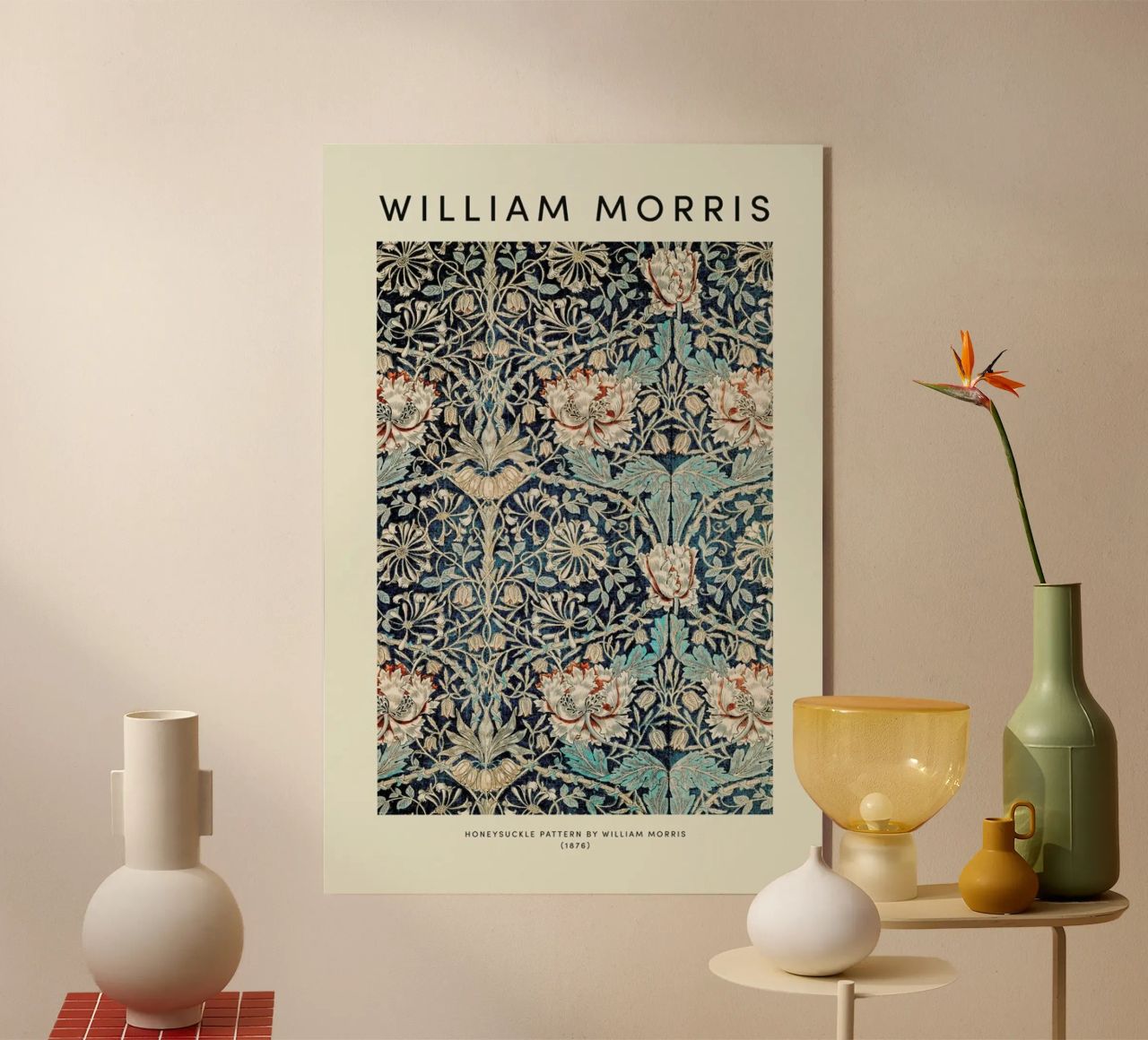 William Morris - Honeysuckle metacrilato de Vintage by JUNIQE