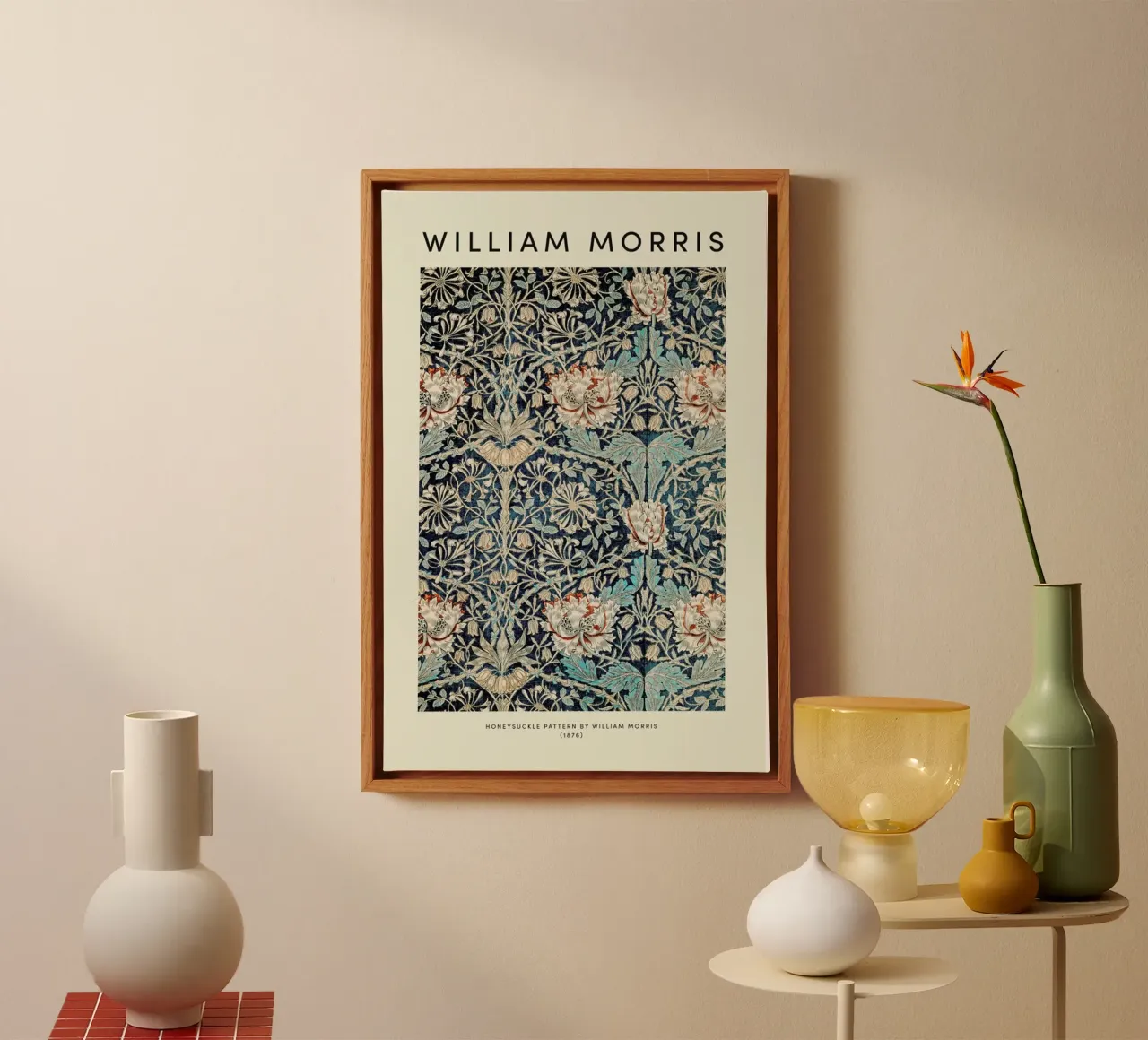 William Morris - Honeysuckle tela con Cornice a cassetta da Vintage by JUNIQE
