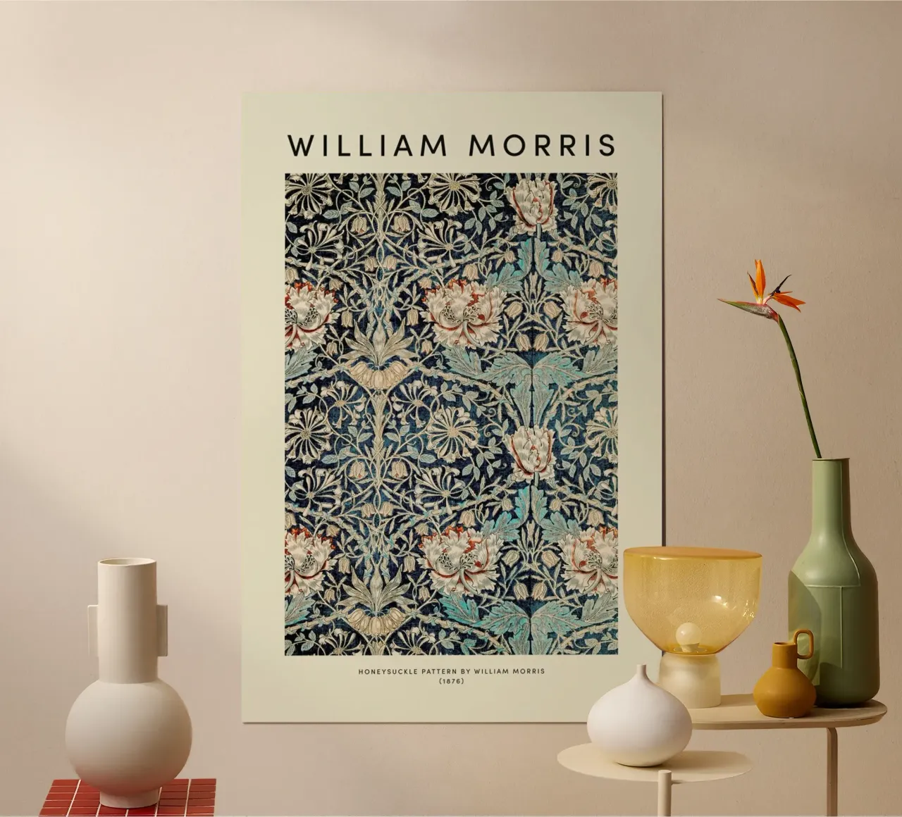 William Morris - Honeysuckle hahnemühle by Vintage by JUNIQE