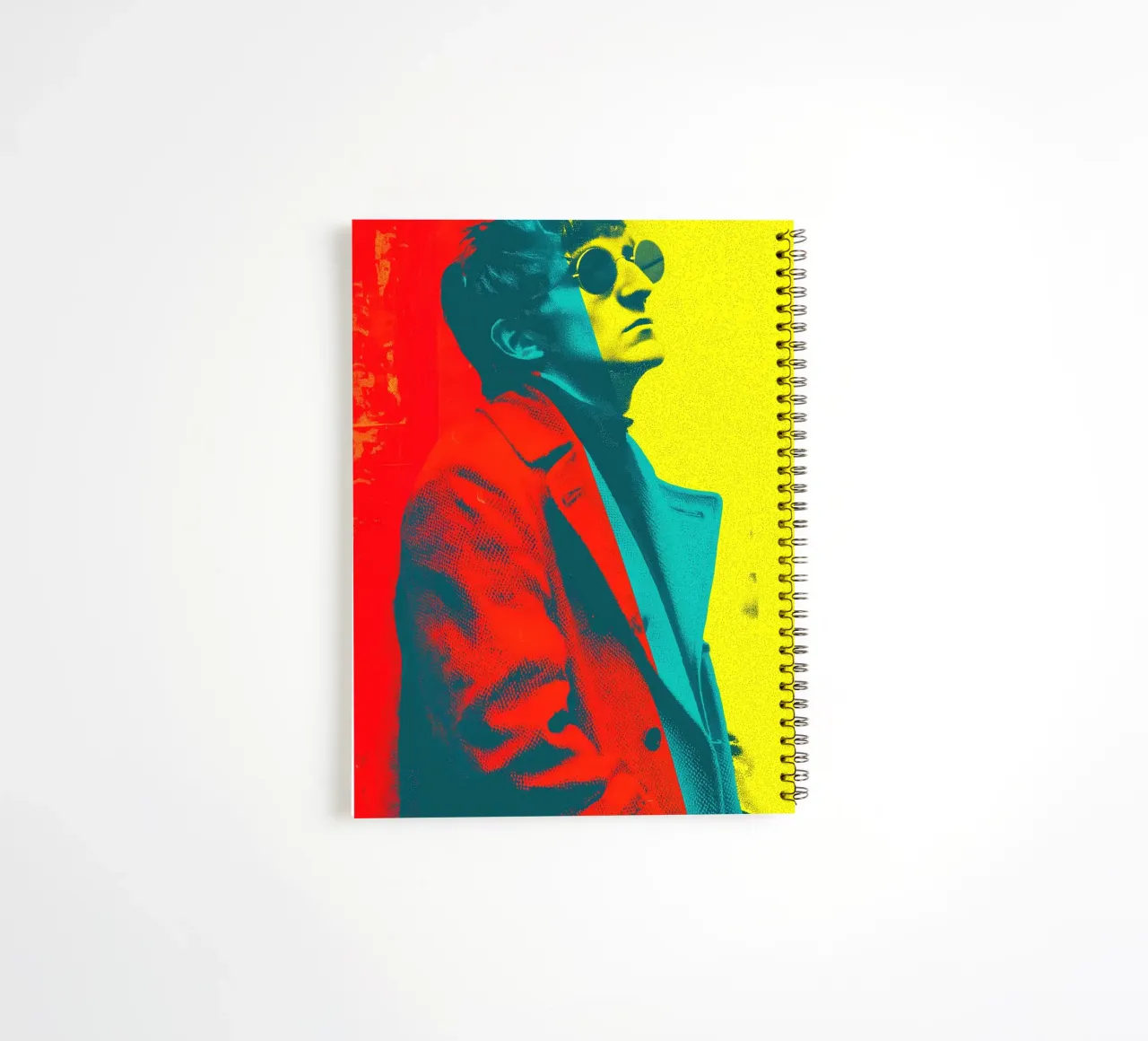 John Lennon Portrait | Decorative Raster Graphic Pop Art spiral notebook by Autofocus