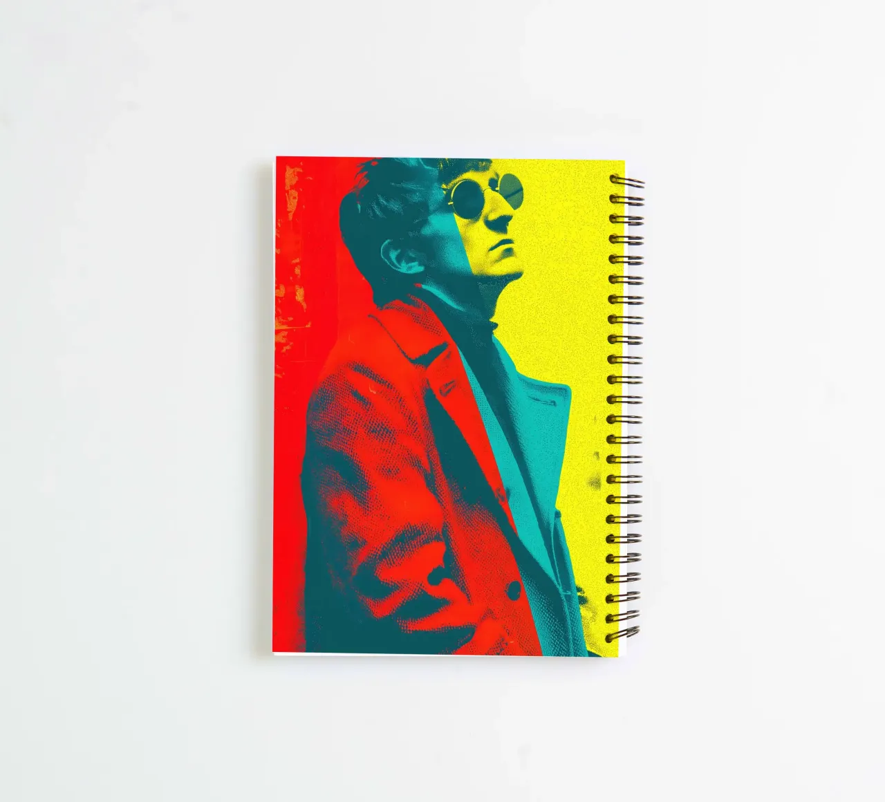 John Lennon Portrait | Decorative Raster Graphic Pop Art spiral notebook by Autofocus