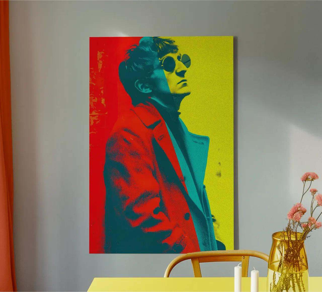 John Lennon Portrait | Decorative Raster Graphic Pop Art canvas with Floater frame by Autofocus
