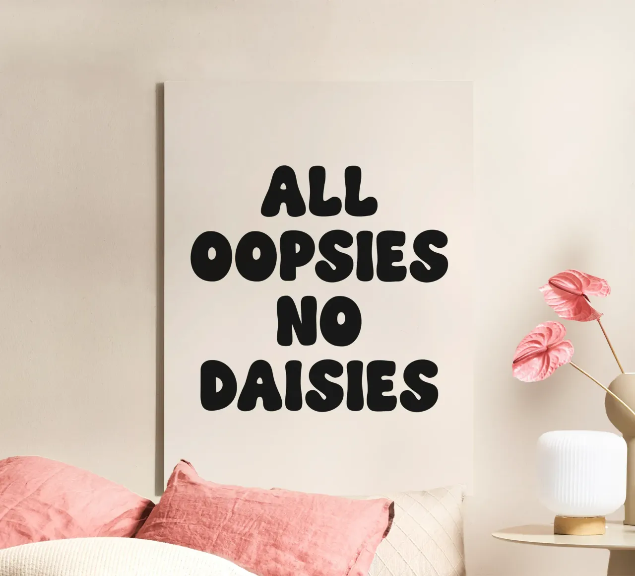 Tutte le Oopsies non sono margherite Citazione tela con Cornice a cassetta da Paigaam Studio