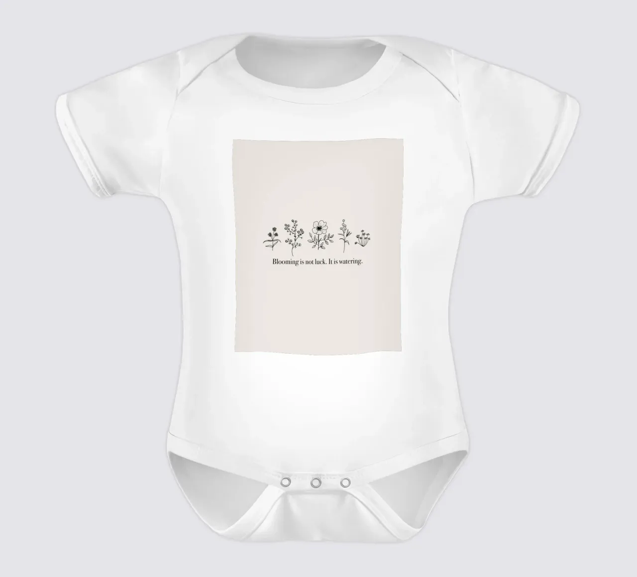 Blooming is not Luck body neonato maniche corte da anisillustration