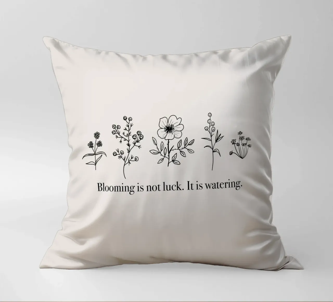 Blooming is not Luck cuscino da anisillustration