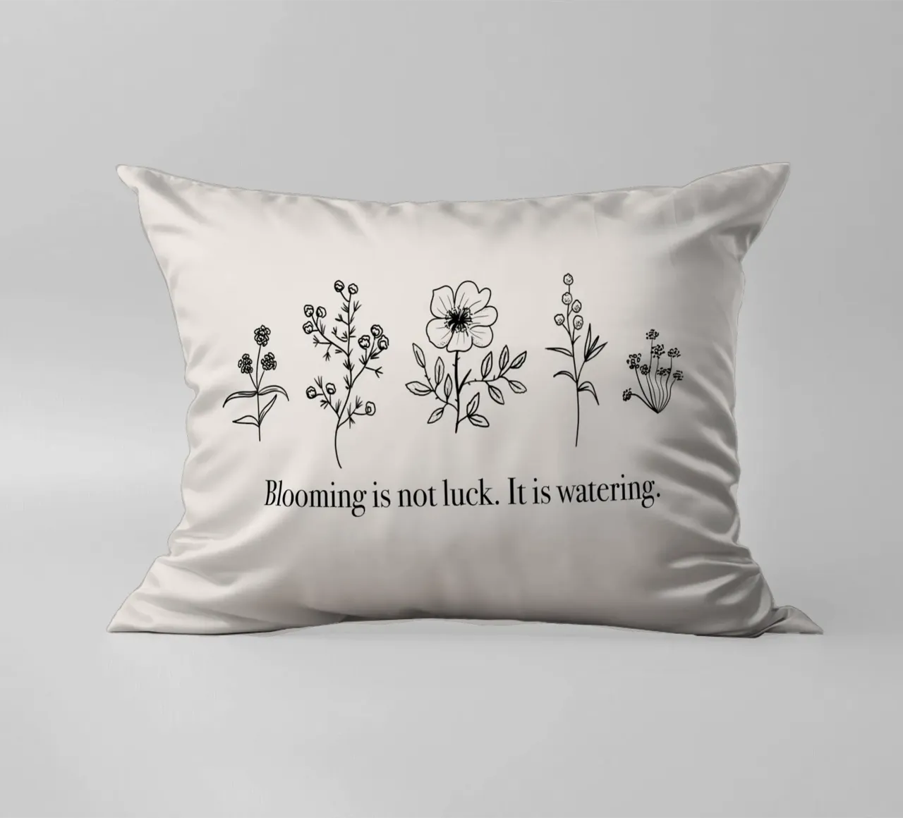 Blooming is not Luck cuscino da anisillustration