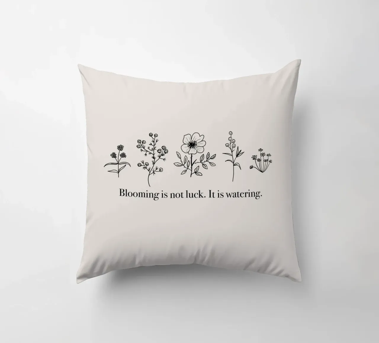 Blooming is not Luck cuscino da anisillustration