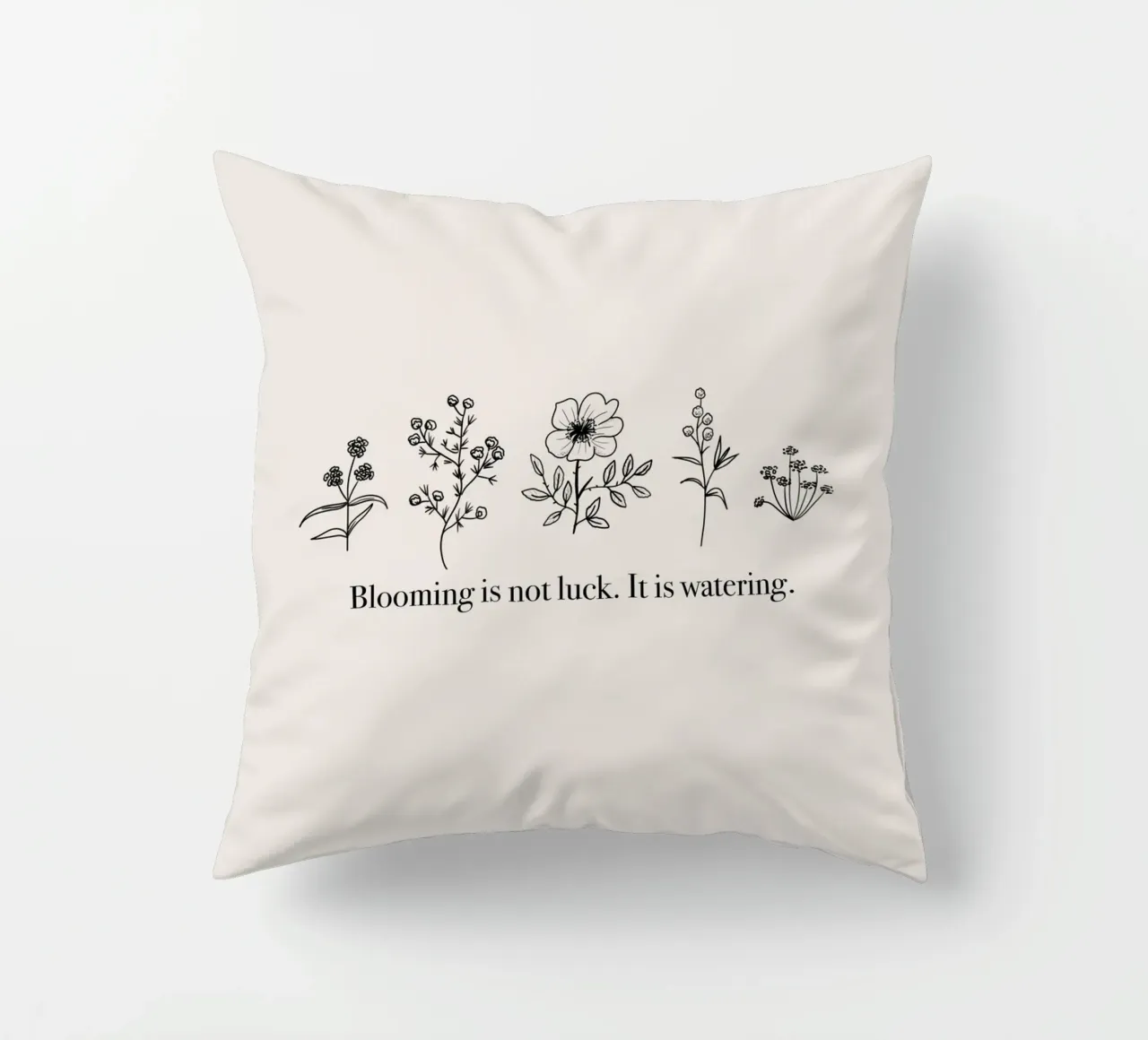 Blooming is not Luck cuscino da anisillustration