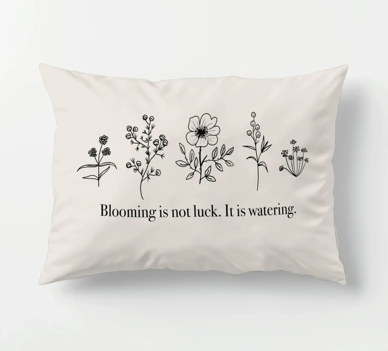 Blooming is not Luck cuscino da anisillustration