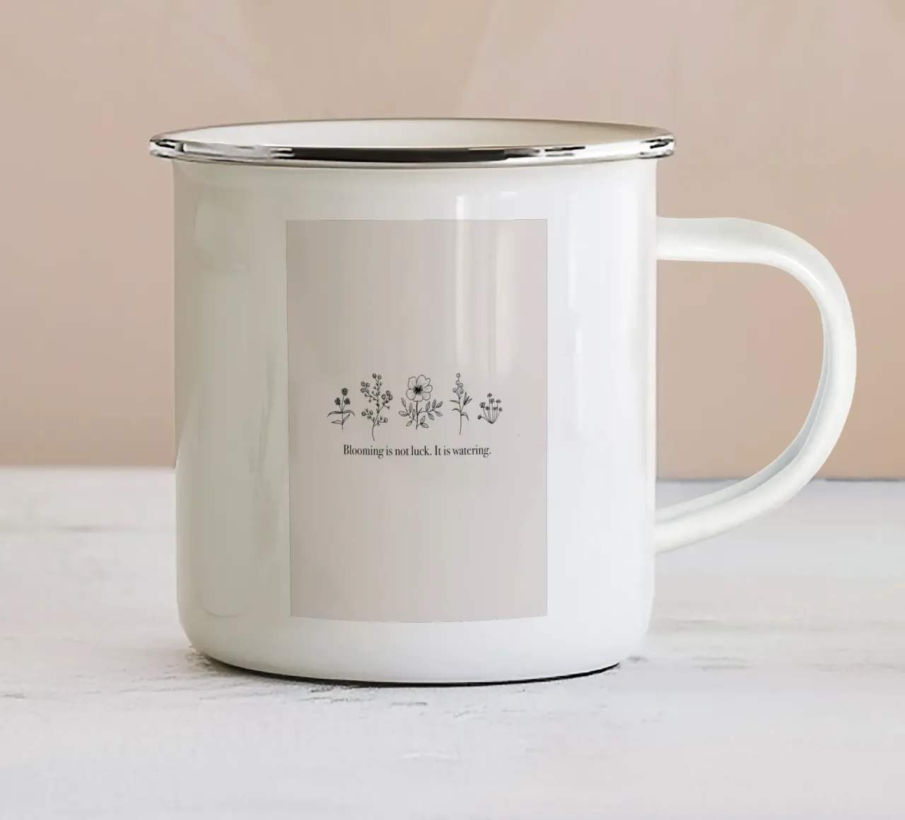 Blooming is not Luck tazza in smalto da anisillustration