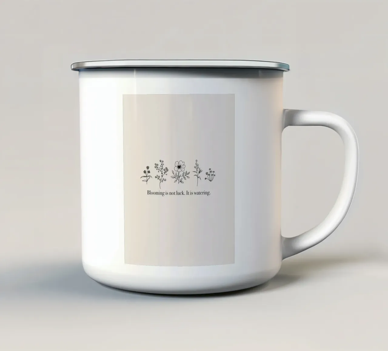 Blooming is not Luck tazza in smalto da anisillustration