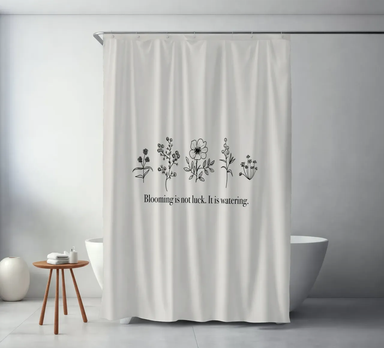 Blooming is not Luck tenda da doccia da anisillustration
