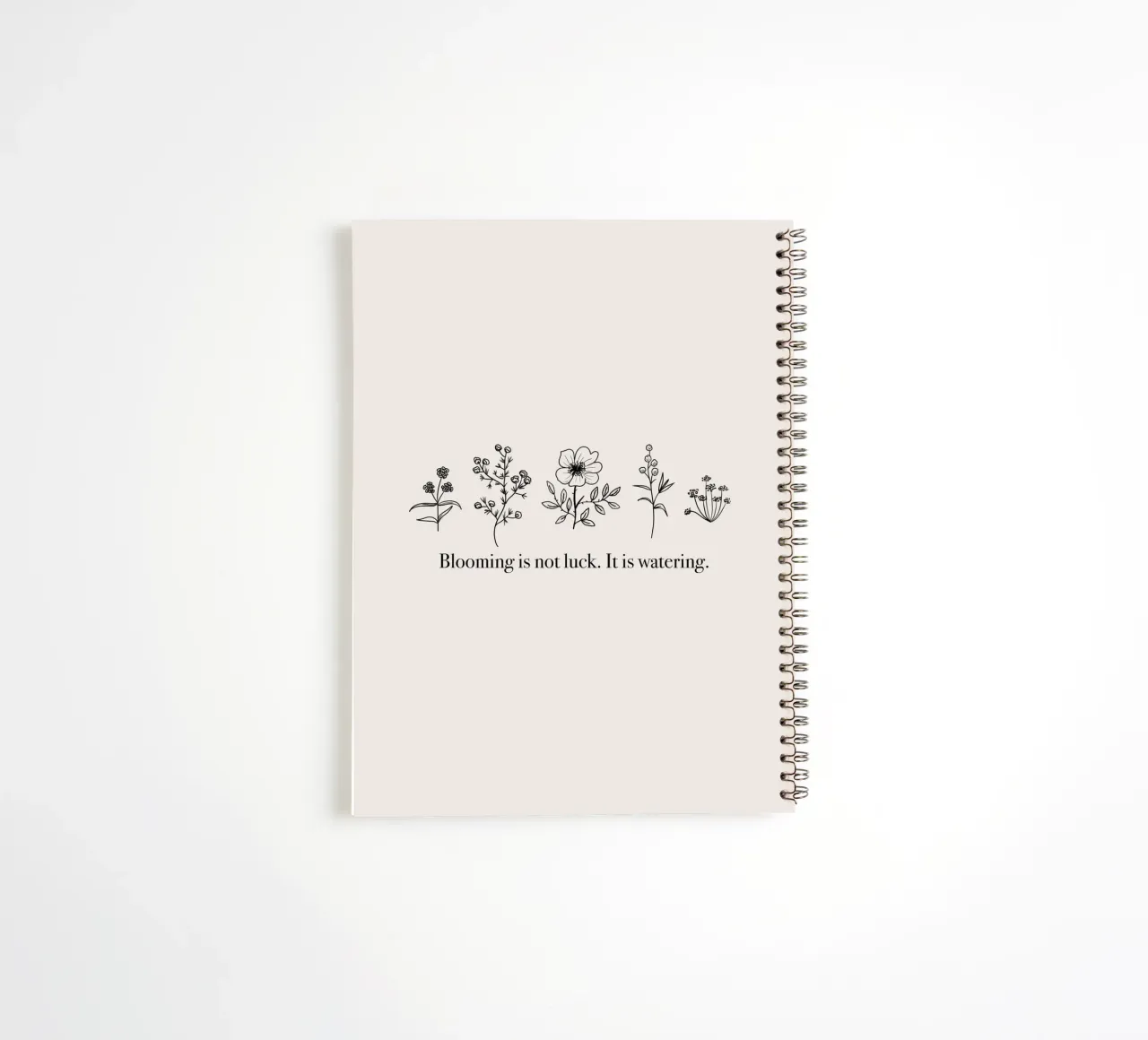 Blooming is not Luck spiral notebook by anisillustration
