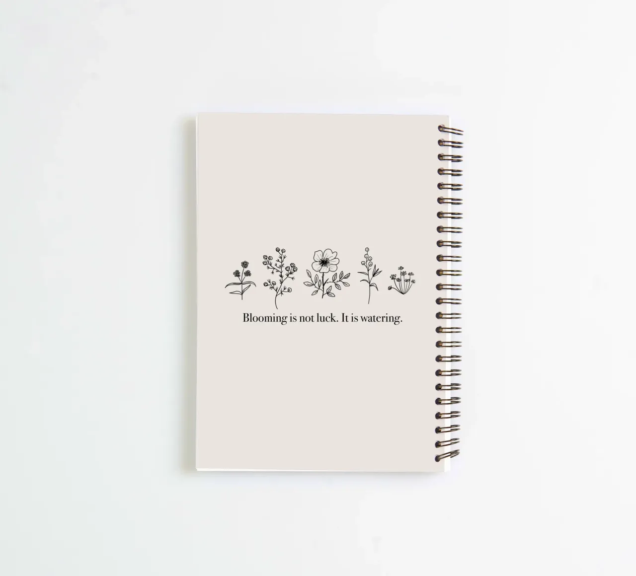 Blooming is not Luck spiral notebook by anisillustration