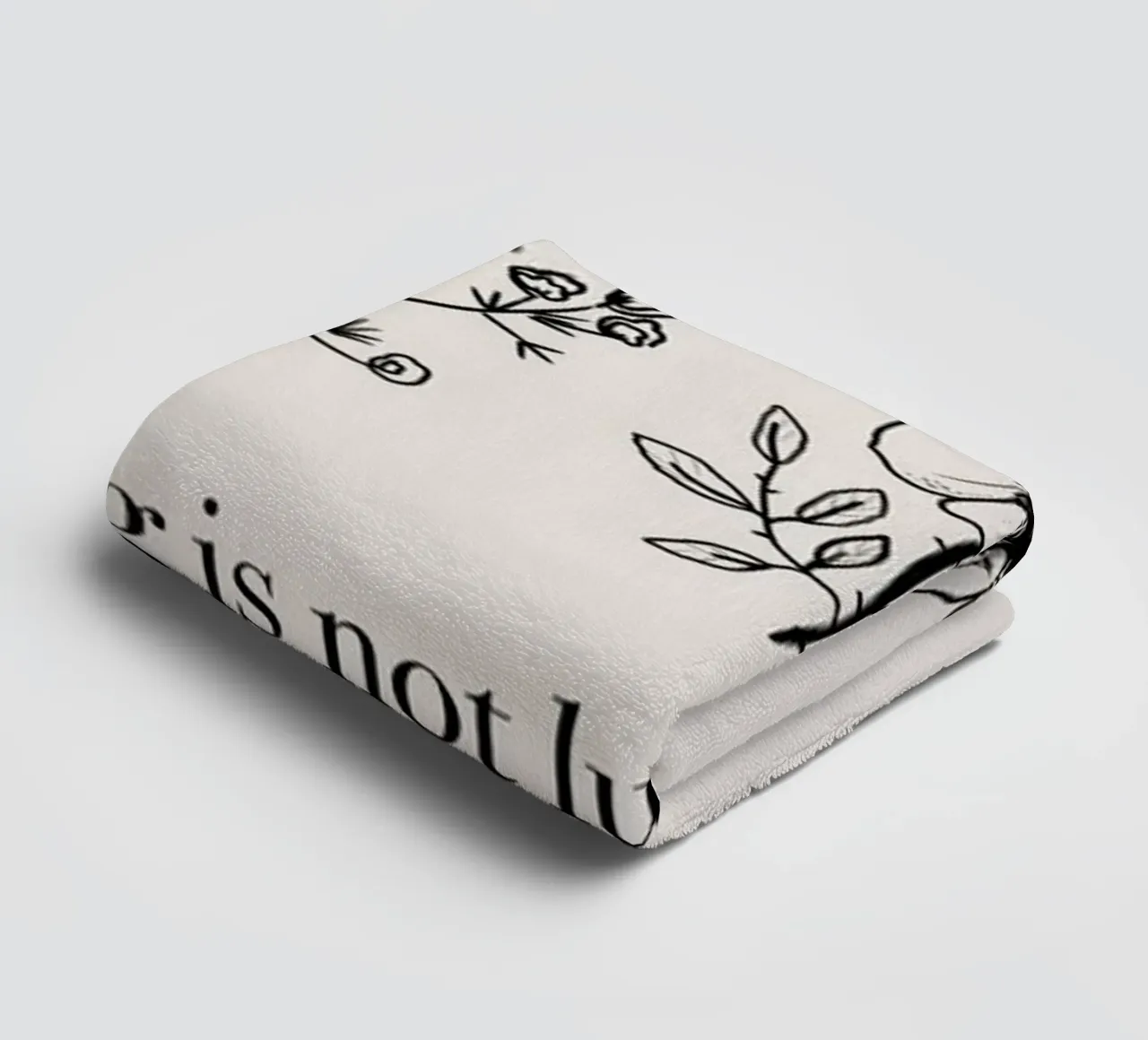 Blooming is not Luck asciugamano da bagno da anisillustration