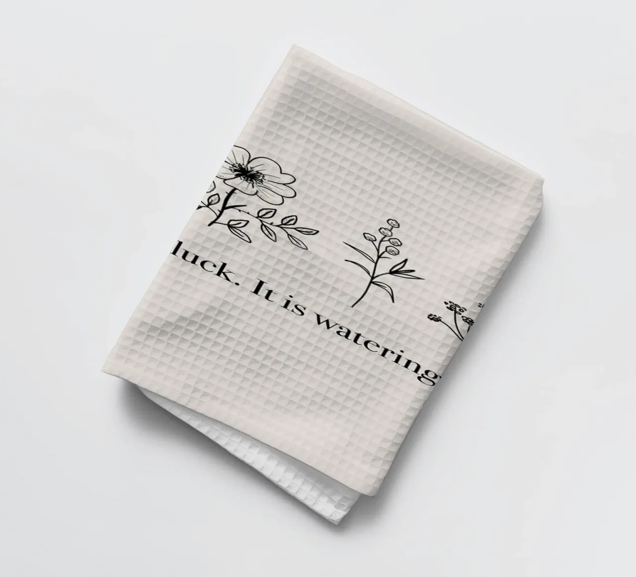 Blooming is not Luck canovaccio da cucina da anisillustration