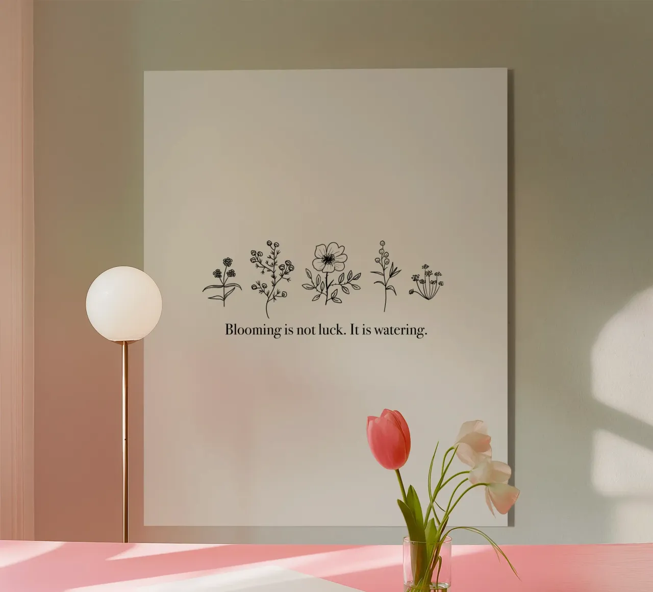 Blooming is not Luck plexiglass da anisillustration
