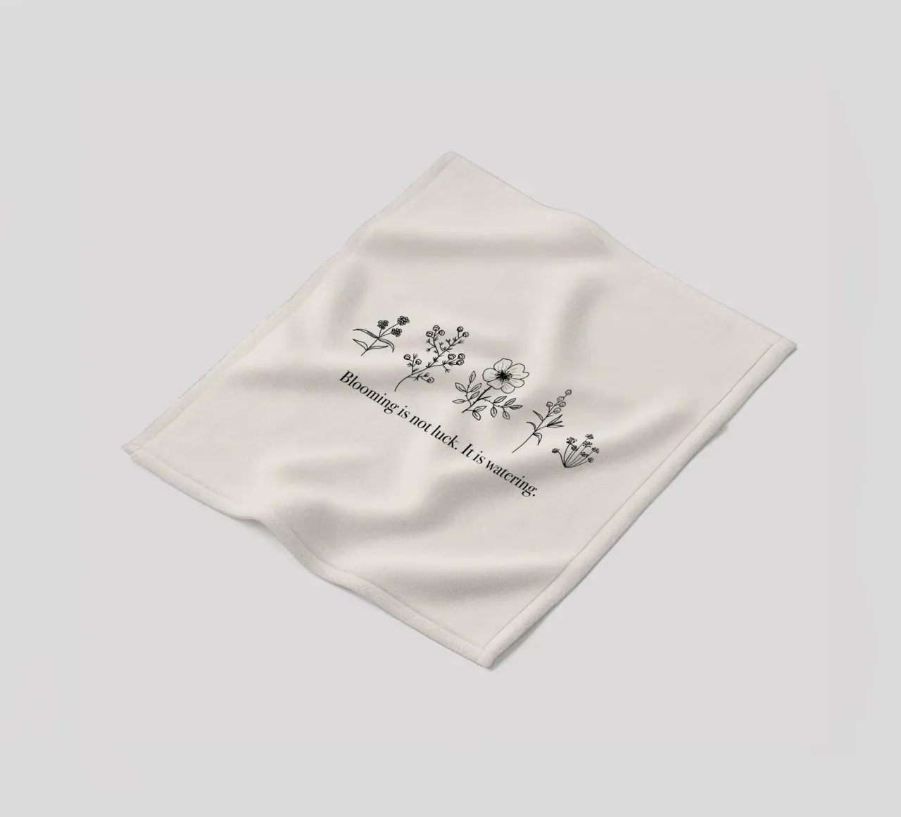 Blooming is not Luck coperta in pile da anisillustration