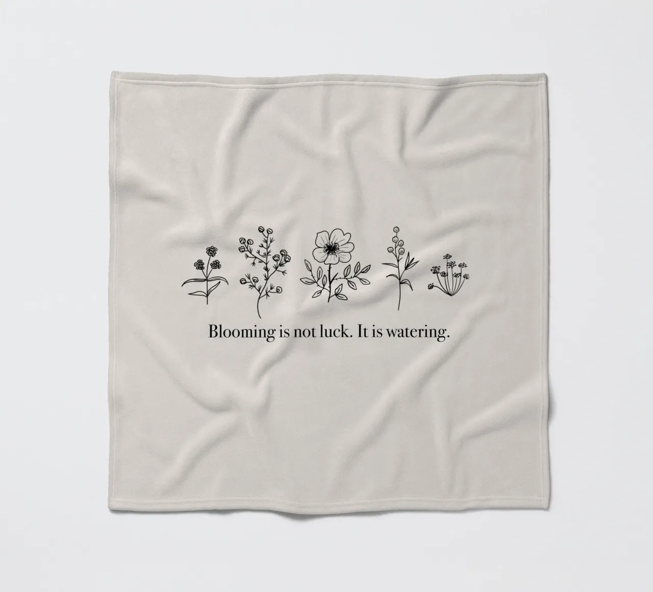 Blooming is not Luck coperta in pile da anisillustration