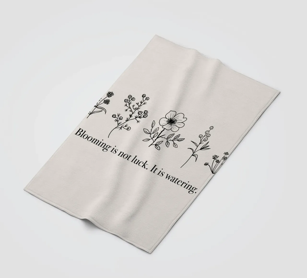 Blooming is not Luck coperta in pile da anisillustration