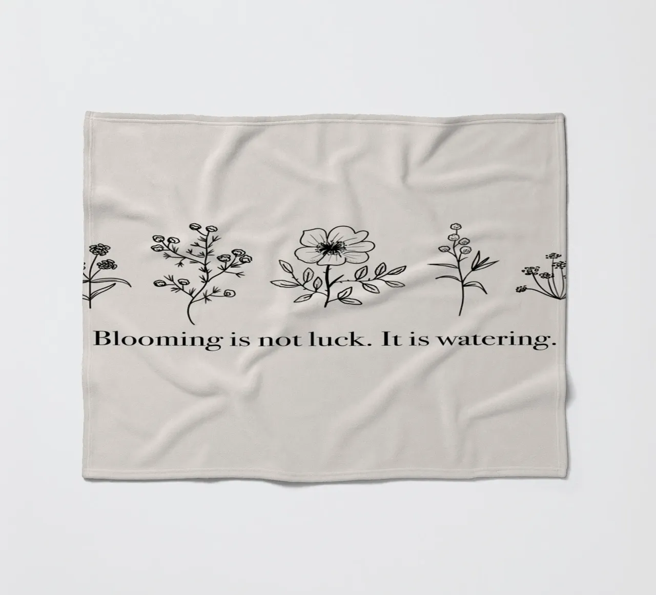 Blooming is not Luck coperta in pile da anisillustration