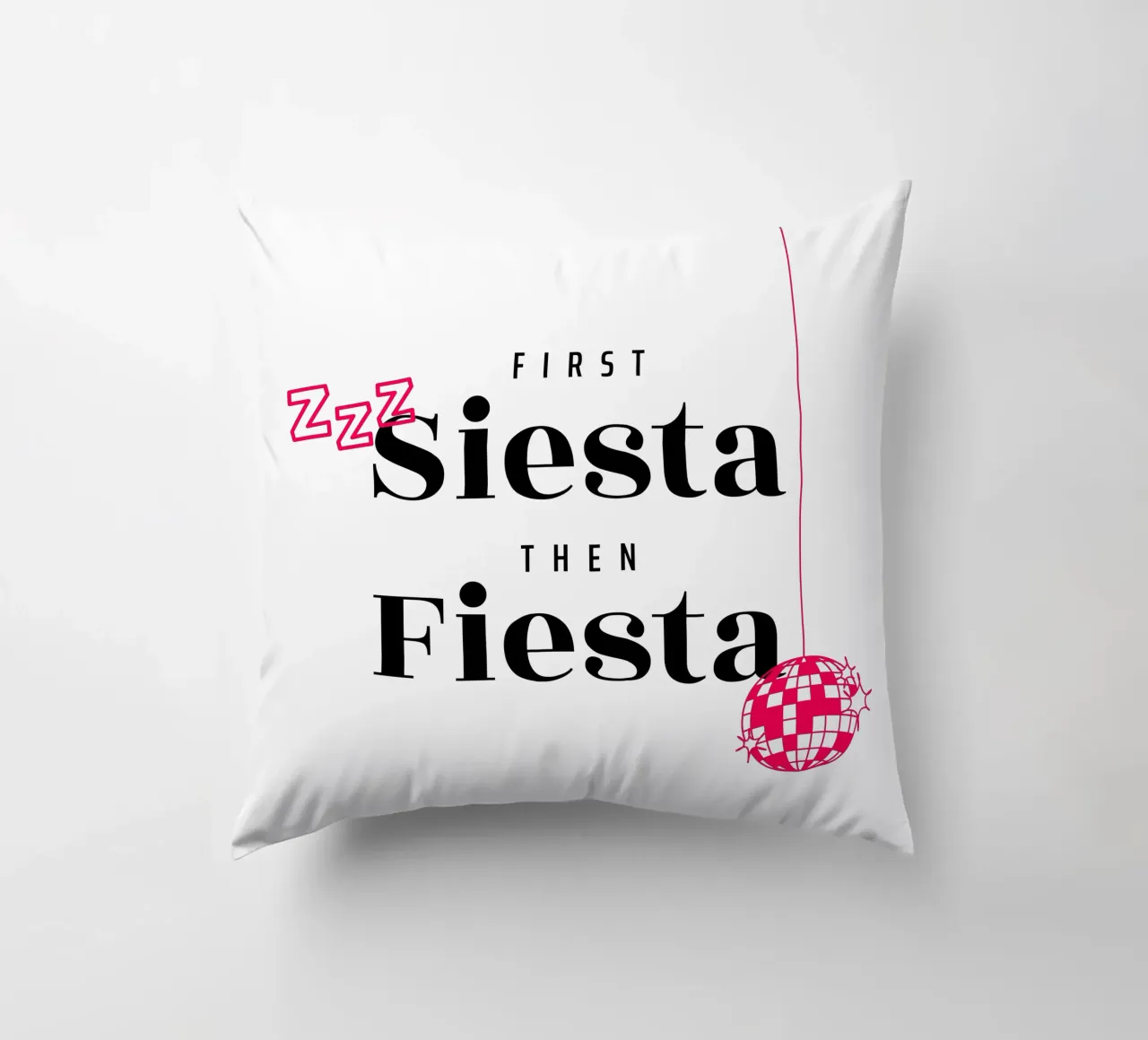 First Siesta then Fiesta – 30+ Edition cuscino da Bureau Purpur