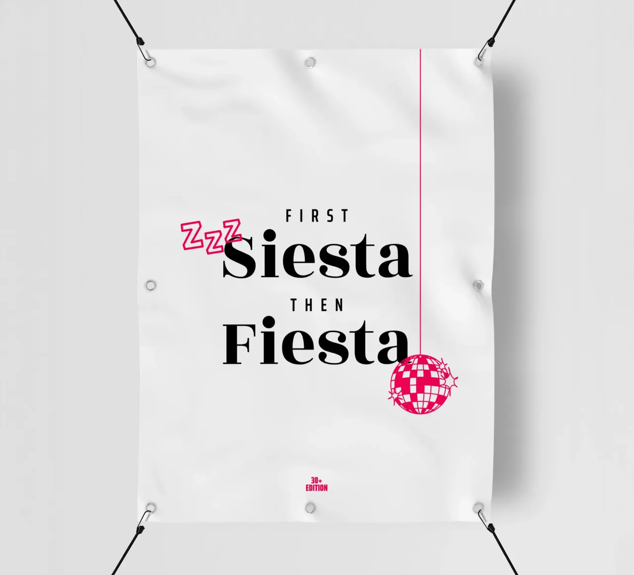 First Siesta then Fiesta – 30+ Edition telo in pvc da Bureau Purpur