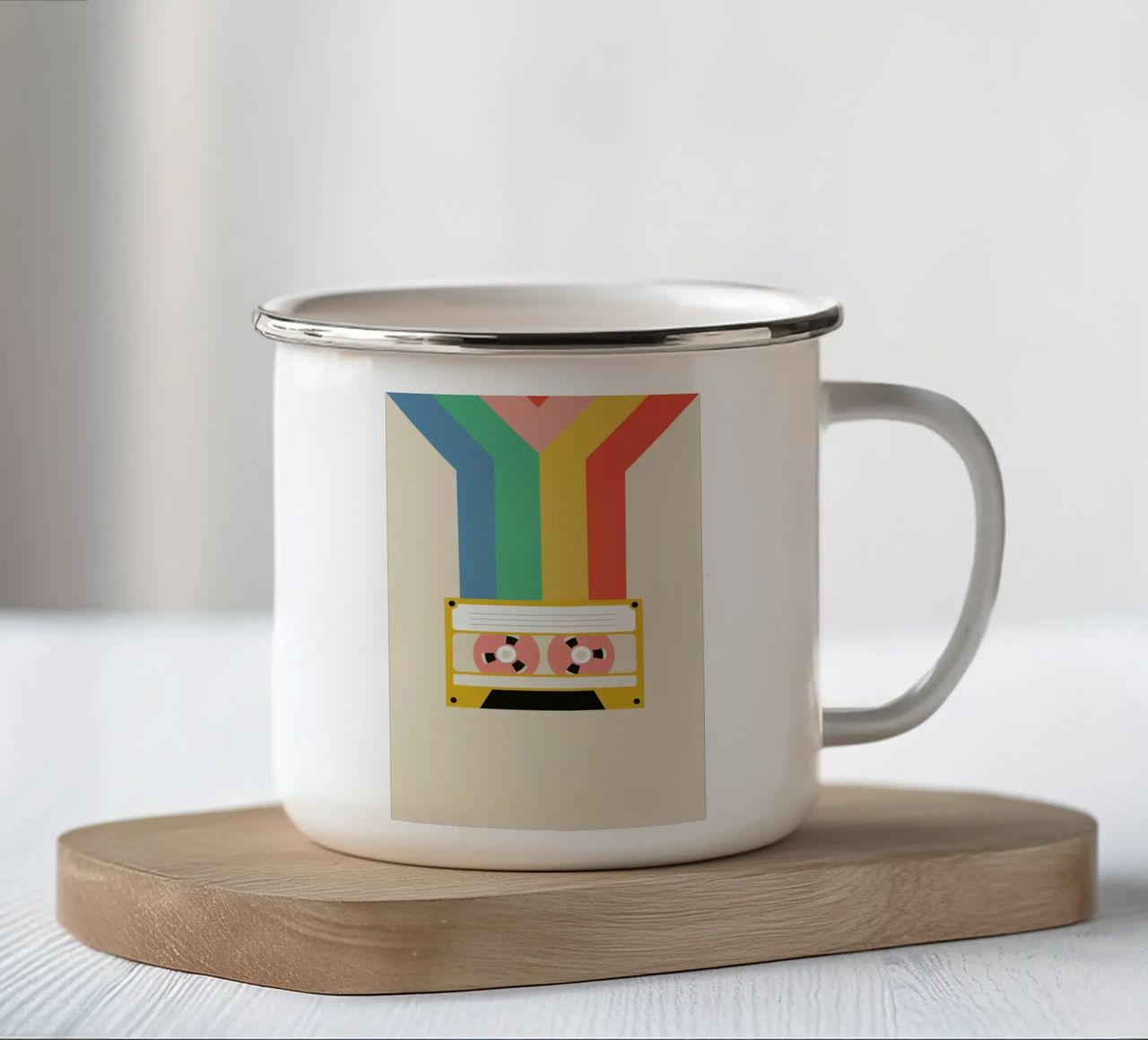 Retro Tape tazza in smalto da daylight design studio
