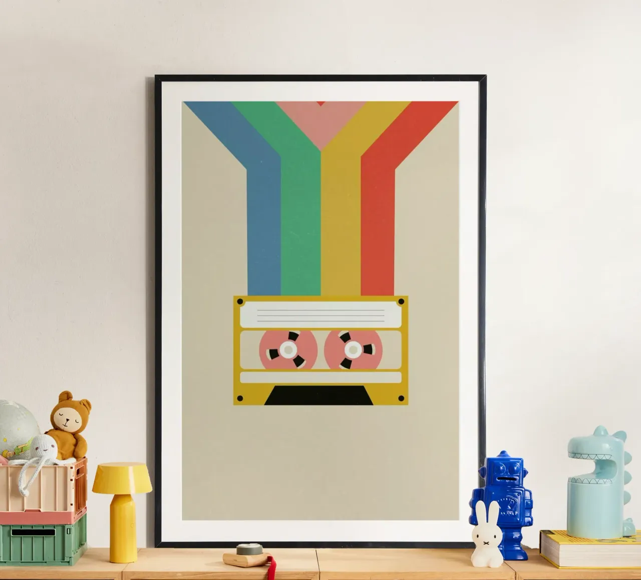 Retro Tape poster con telaio in plastica da daylight design studio