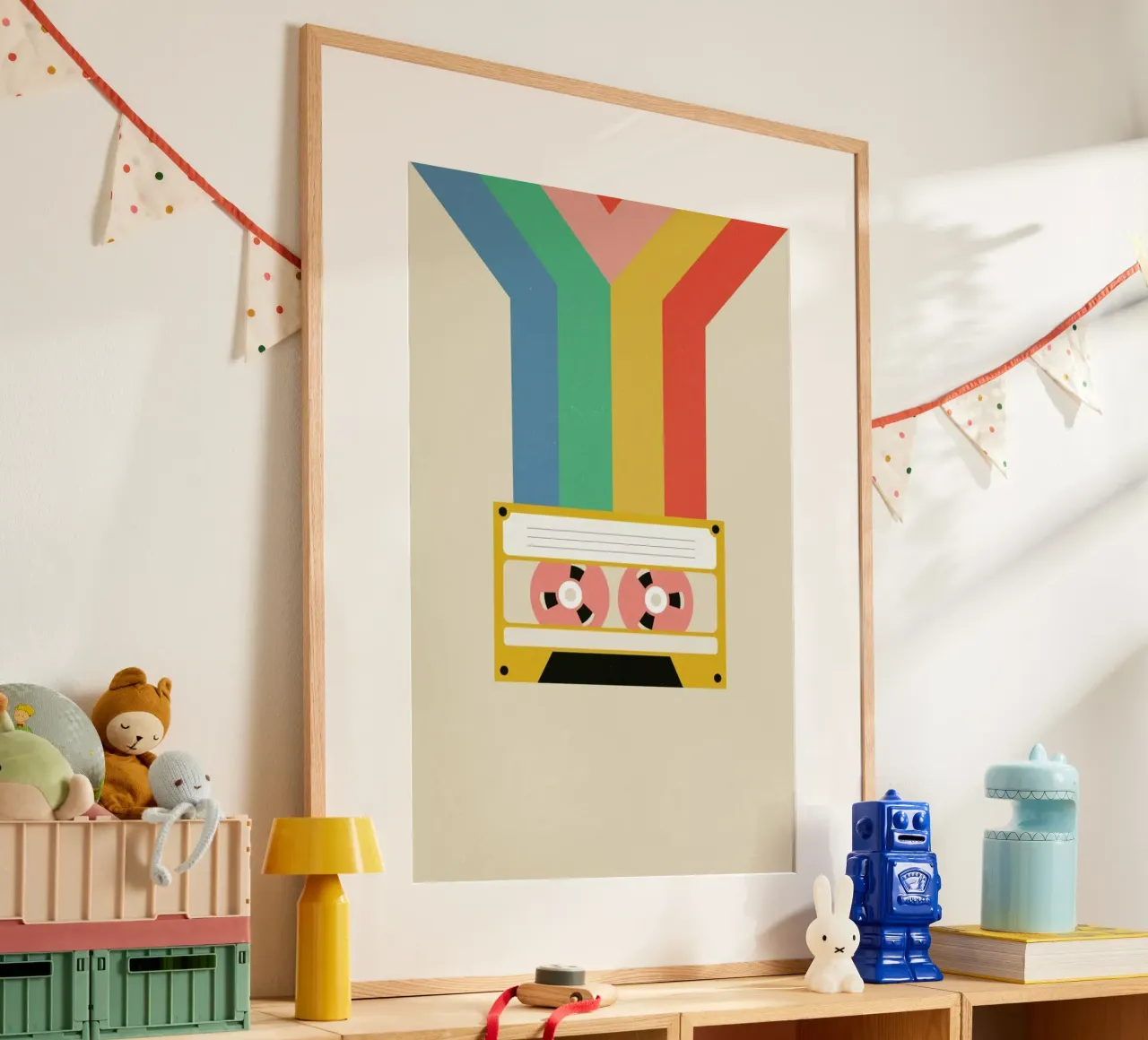 Retro Tape poster con telaio in plastica da daylight design studio