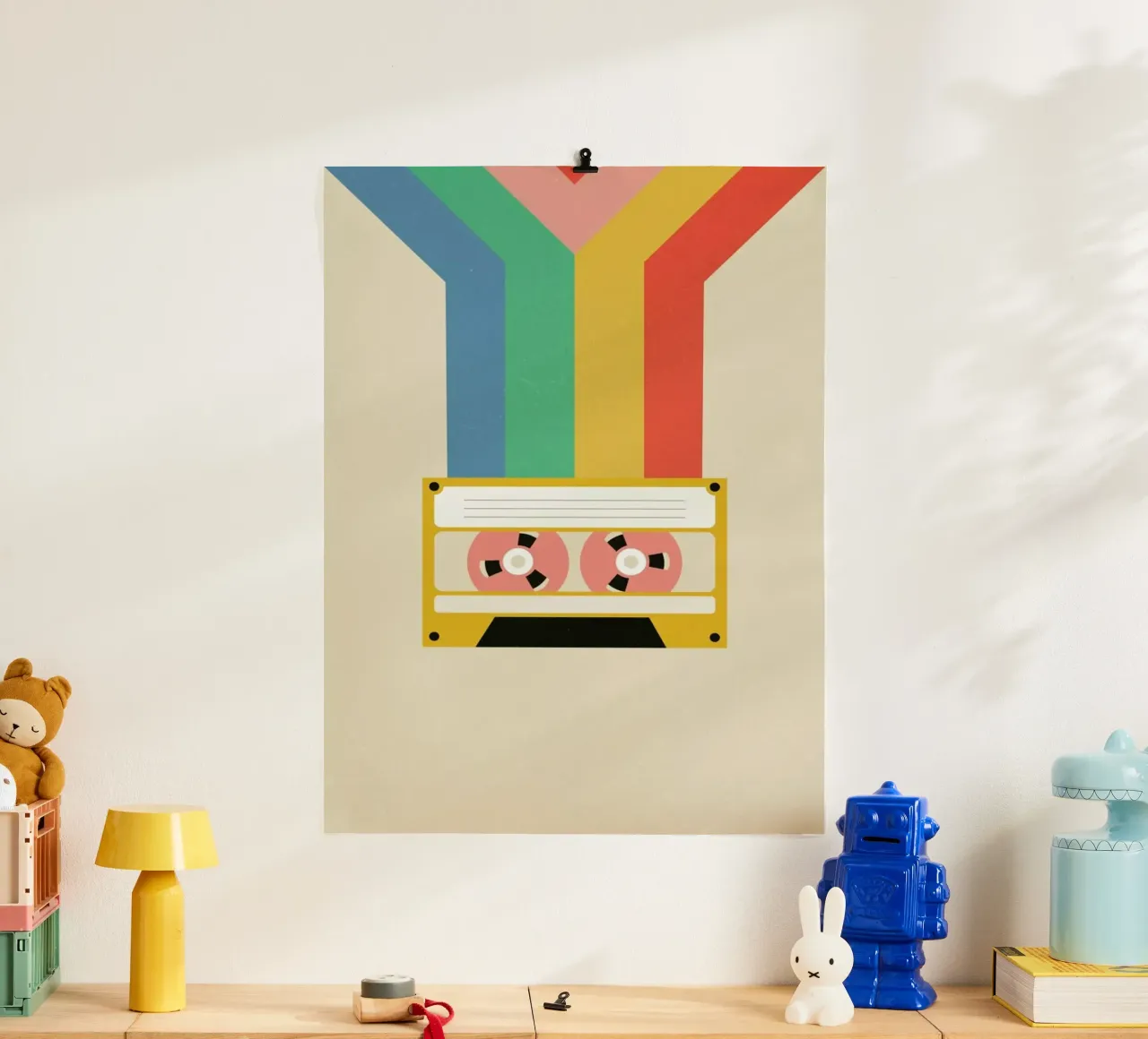 Retro Tape poster con telaio in plastica da daylight design studio