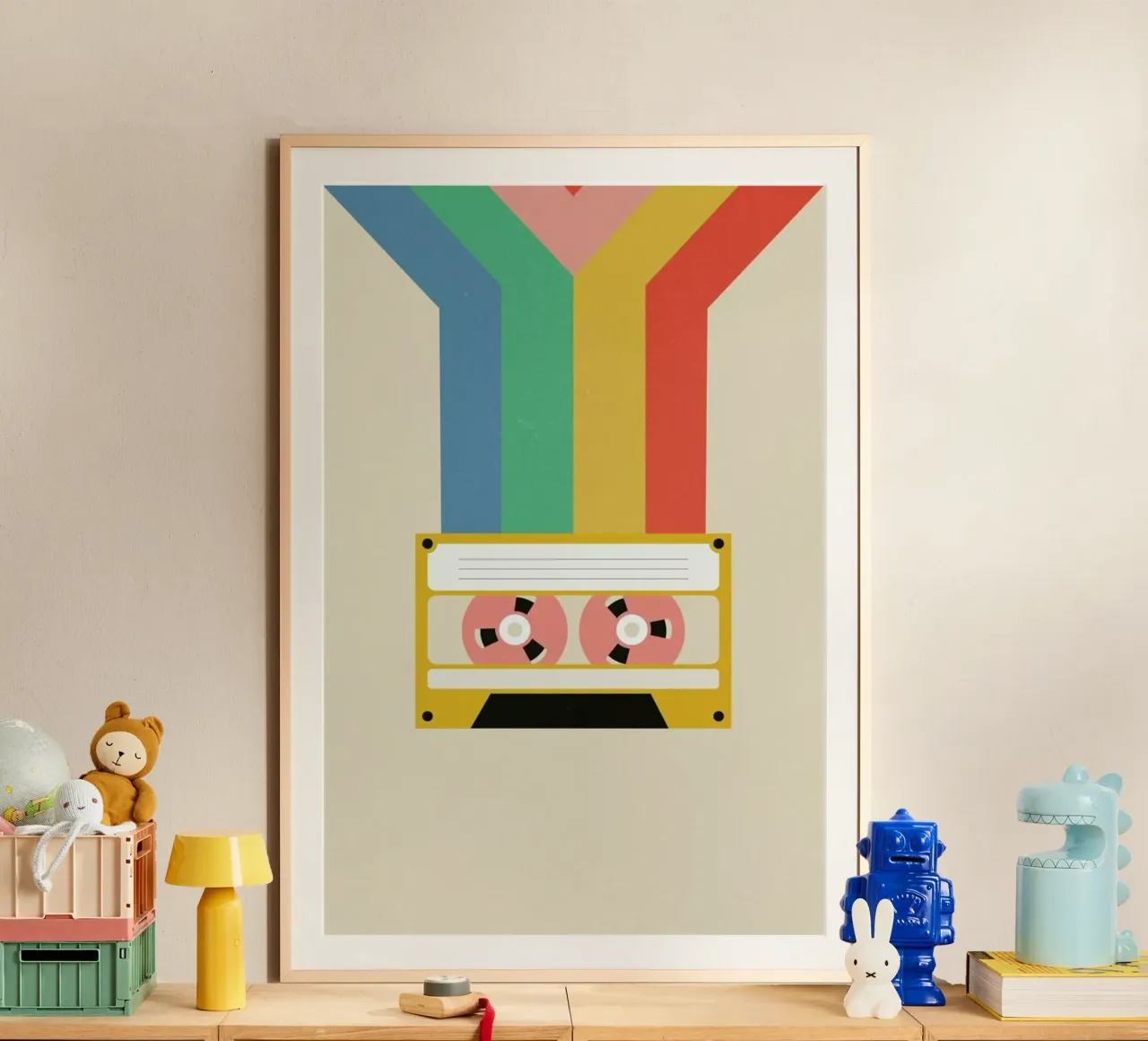 Retro Tape poster con telaio in plastica da daylight design studio