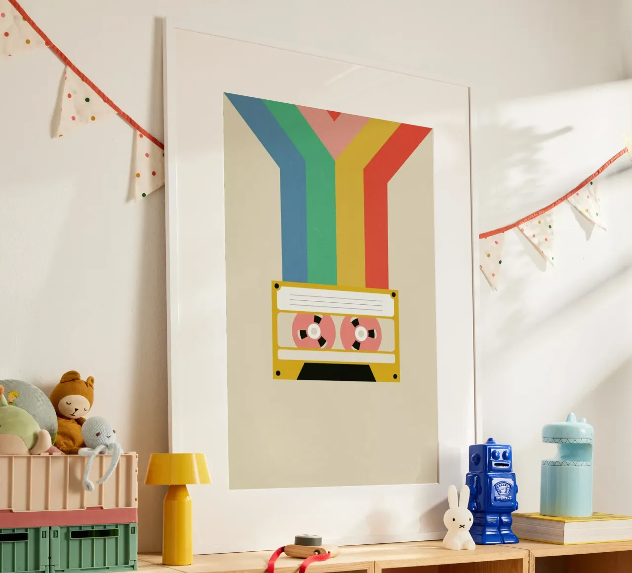 Retro Tape poster con telaio in plastica da daylight design studio