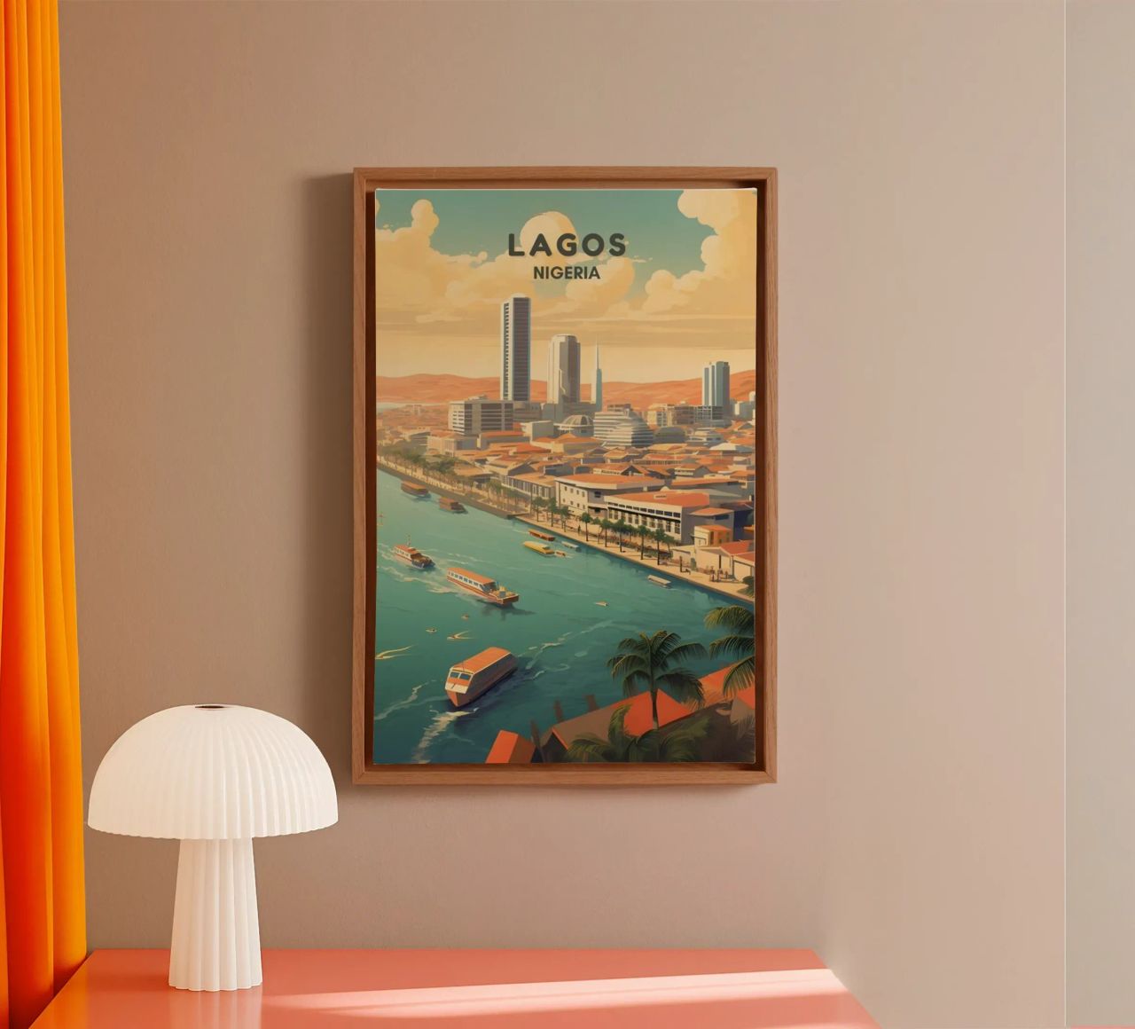 Kommen Sie und besuchen Sie Travel Lagos Leinwand von youngs print