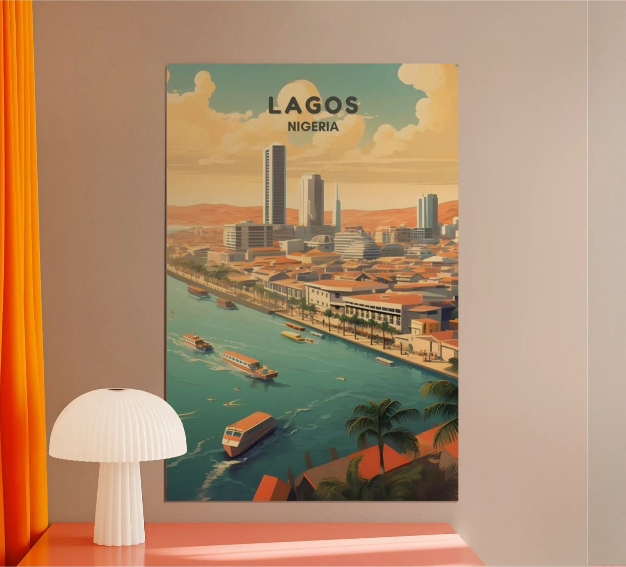 Kommen Sie und besuchen Sie Travel Lagos Poster von youngs print
