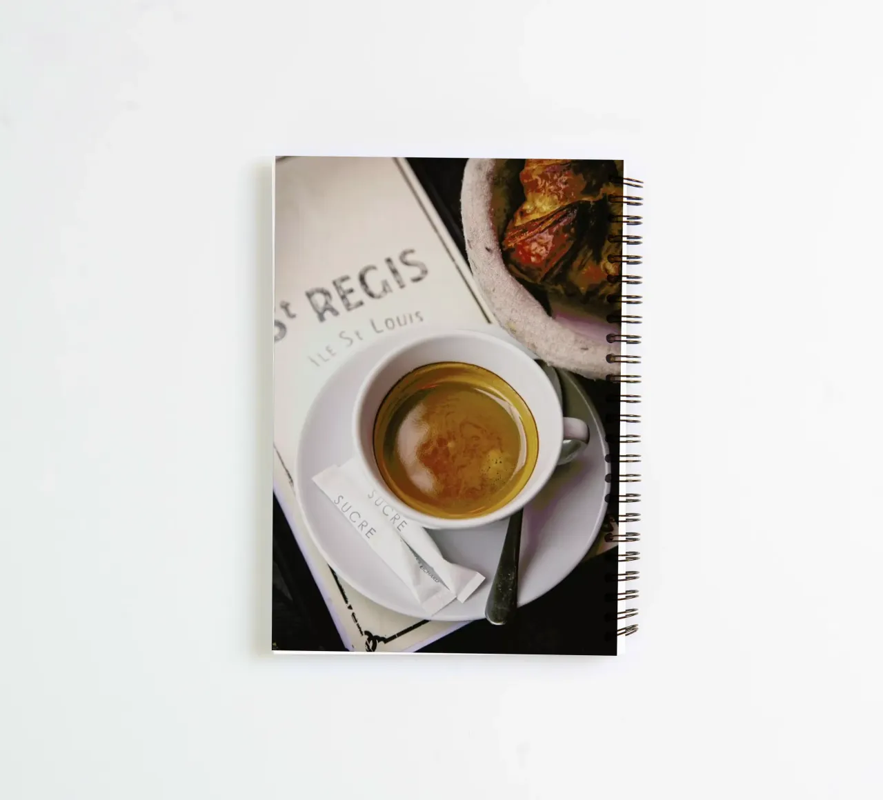 Caf‚ St Regis spiral notebook by Magdalena Martin Photography