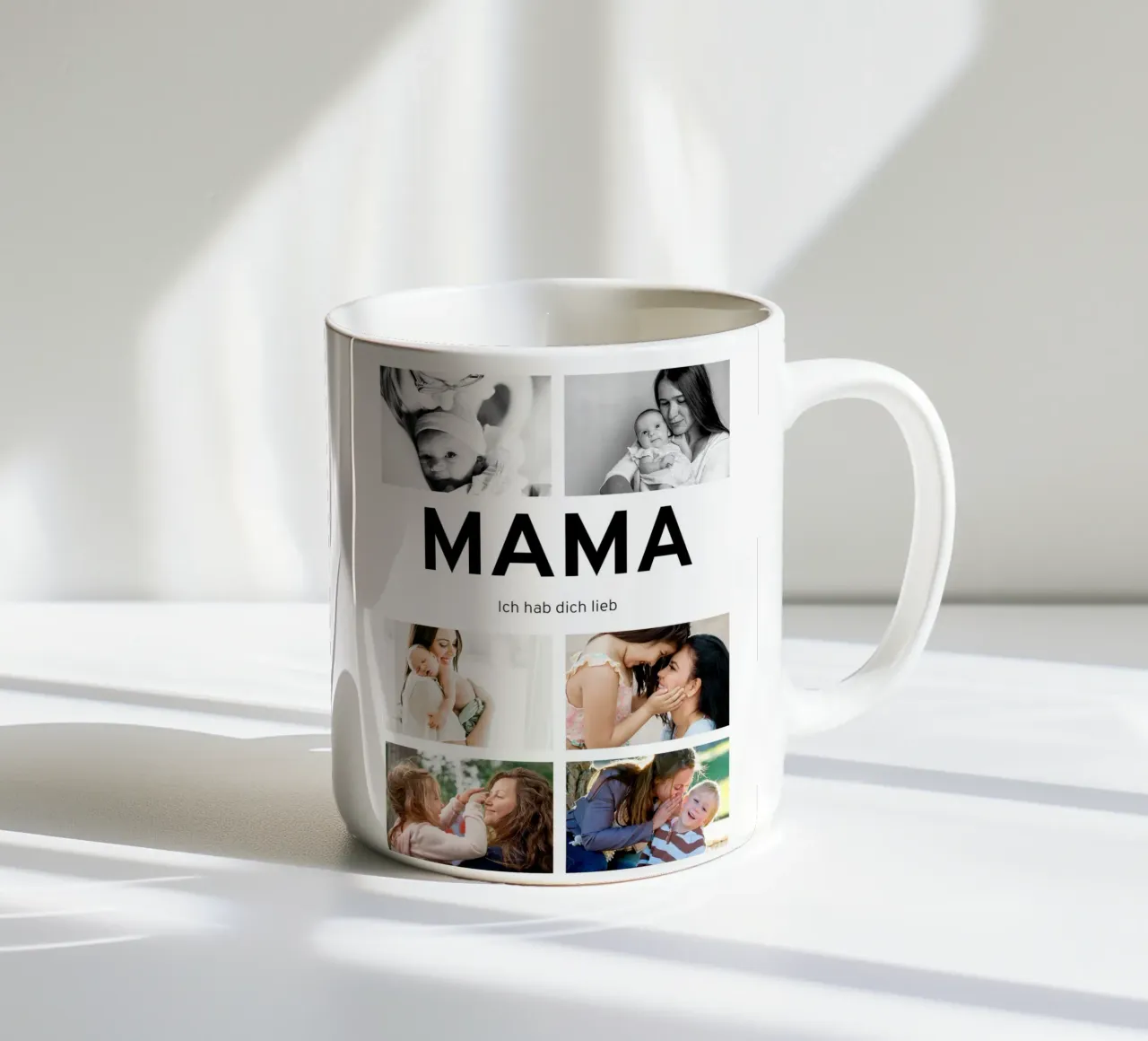 Mutter - Familie | Fotocollage Keramik Tasse von Bildschön | Fotocollagen