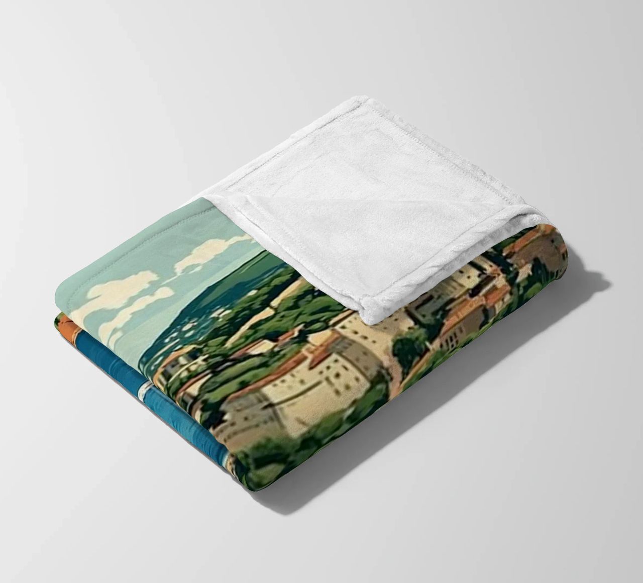 Come on visit travel Cote d'Azur Fleecedecke von youngs print